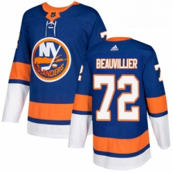 Mens Adidas New York Islanders 72 Anthony Beauvillier Premier Royal Blue Home NHL Jersey 