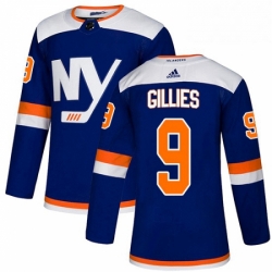 Mens Adidas New York Islanders 9 Clark Gillies Premier Blue Alternate NHL Jersey 