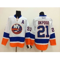 NHL New York Islanders #21 Kyle Okposo white-blue jerseys