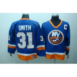 New York Islanders 31 Billy Smith Blue Throwback CCM C patch