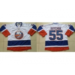 New York Islanders #55 Johnny Boychuk White Stitched NHL Jersey