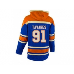 New York Islanders 91 John Tavares Lace-Up Hoodies