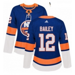 Womens Adidas New York Islanders 12 Josh Bailey Authentic Royal Blue Home NHL Jersey 