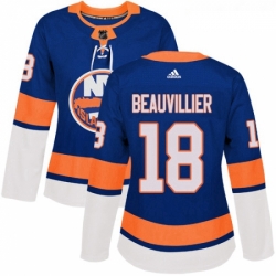 Womens Adidas New York Islanders 18 Anthony Beauvillier Premier Royal Blue Home NHL Jersey 