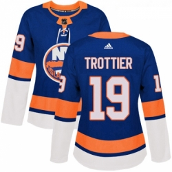 Womens Adidas New York Islanders 19 Bryan Trottier Authentic Royal Blue Home NHL Jersey 