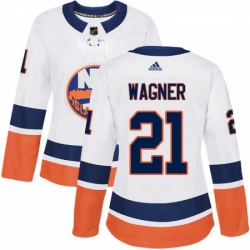 Womens Adidas New York Islanders 21 Chris Wagner Authentic White Away NHL Jersey 