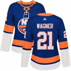 Womens Adidas New York Islanders 21 Chris Wagner Premier Royal Blue Home NHL Jersey 