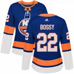 Womens Adidas New York Islanders 22 Mike Bossy Authentic Royal Blue Home NHL Jersey 