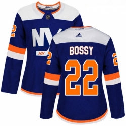 Womens Adidas New York Islanders 22 Mike Bossy Premier Blue Alternate NHL Jersey 