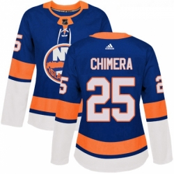 Womens Adidas New York Islanders 25 Jason Chimera Premier Royal Blue Home NHL Jersey 