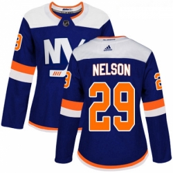 Womens Adidas New York Islanders 29 Brock Nelson Premier Blue Alternate NHL Jersey 