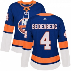 Womens Adidas New York Islanders 4 Dennis Seidenberg Premier Royal Blue Home NHL Jersey 