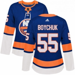 Womens Adidas New York Islanders 55 Johnny Boychuk Premier Royal Blue Home NHL Jersey 