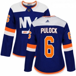 Womens Adidas New York Islanders 6 Ryan Pulock Premier Blue Alternate NHL Jersey 