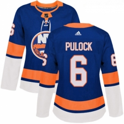 Womens Adidas New York Islanders 6 Ryan Pulock Premier Royal Blue Home NHL Jersey 