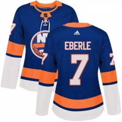 Womens Adidas New York Islanders 7 Jordan Eberle Authentic Royal Blue Home NHL Jersey 