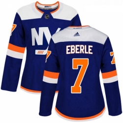 Womens Adidas New York Islanders 7 Jordan Eberle Premier Blue Alternate NHL Jersey 