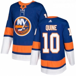Youth Adidas New York Islanders 10 Alan Quine Authentic Royal Blue Home NHL Jersey 