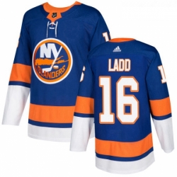Youth Adidas New York Islanders 16 Andrew Ladd Authentic Royal Blue Home NHL Jersey 