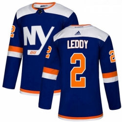Youth Adidas New York Islanders 2 Nick Leddy Premier Blue Alternate NHL Jersey 