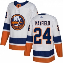 Youth Adidas New York Islanders 24 Scott Mayfield Authentic White Away NHL Jersey 