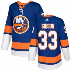 Youth Adidas New York Islanders 33 Christopher Gibson Authentic Royal Blue Home NHL Jersey 
