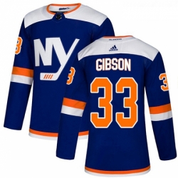 Youth Adidas New York Islanders 33 Christopher Gibson Premier Blue Alternate NHL Jersey 