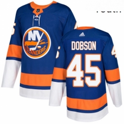 Youth Adidas New York Islanders 45 Noah Dobson Premier Royal Blue Home NHL Jersey 
