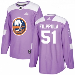 Youth Adidas New York Islanders 51 Valtteri Filppula Authentic Purple Fights Cancer Practice NHL Jersey 
