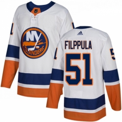 Youth Adidas New York Islanders 51 Valtteri Filppula Authentic White Away NHL Jersey 