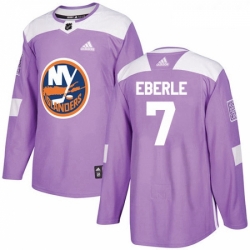 Youth Adidas New York Islanders 7 Jordan Eberle Authentic Purple Fights Cancer Practice NHL Jersey 
