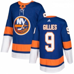Youth Adidas New York Islanders 9 Clark Gillies Authentic Royal Blue Home NHL Jersey 