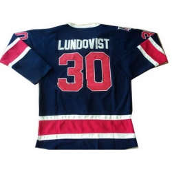 2011 Newest Hockey Jerseys #30 Lunqovist New York Rangers Dark Blue jersey