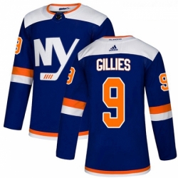 Men Adidas New York Islanders 9 Clark Gillies Premier Blue Alternate NHL Jersey