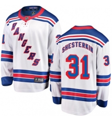 Men New York Rangers 31 Igor Shesterkin White Home Stitched Jersey