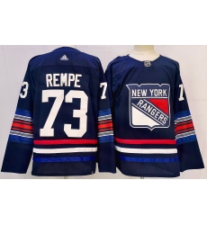 Men New York Rangers 73 Matt Rempe Navy Alternate Authentic Jersey