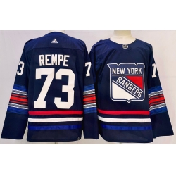 Men New York Rangers 73 Matt Rempe Navy Alternate Authentic Jersey