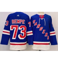 Men New York Rangers 73 Matt Rempe Royal Stitched Jersey