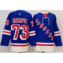 Men New York Rangers 73 Matt Rempe Royal Stitched Jersey
