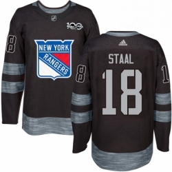 Mens Adidas New York Rangers 18 Marc Staal Premier Black 1917 2017 100th Anniversary NHL Jersey 