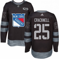 Mens Adidas New York Rangers 25 Adam Cracknell Premier Black 1917 2017 100th Anniversary NHL Jersey 