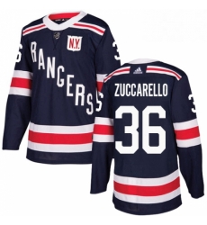 Mens Adidas New York Rangers 36 Mats Zuccarello Authentic Navy Blue 2018 Winter Classic NHL Jersey 