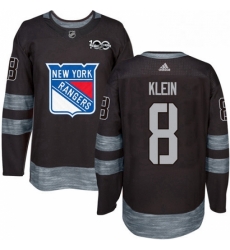Mens Adidas New York Rangers 8 Kevin Klein Authentic Black 1917 2017 100th Anniversary NHL Jersey 