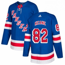 Mens Adidas New York Rangers 82 Joey Keane Premier Royal Blue Home NHL Jersey 