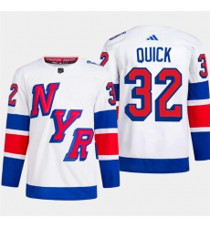 Men's New York Rangers #32 Jonathan Quick White 2024 Stadium Series Stitched Jersey