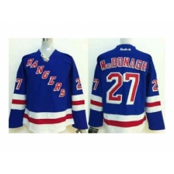 NHL Jerseys New York Rangers #27 Mcdonagh blue[2014 new stadium]
