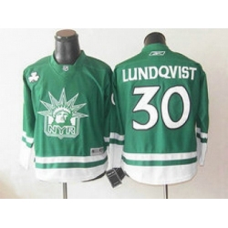 NHL Jerseys New York Rangers #30 lundqvist green