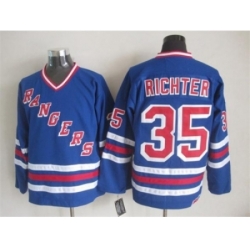 NHL New York Rangers #35 richter blue jerseys(New vintage retro)