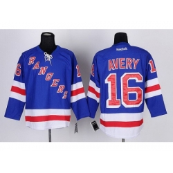New York Rangers 16 Sean Avery Blue NHL Jerseys