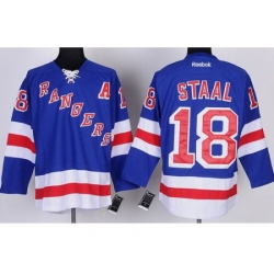 New York Rangers 18 Marc Staal Blue NHL Jerseys